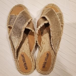 Olivia Miller Gold Slides